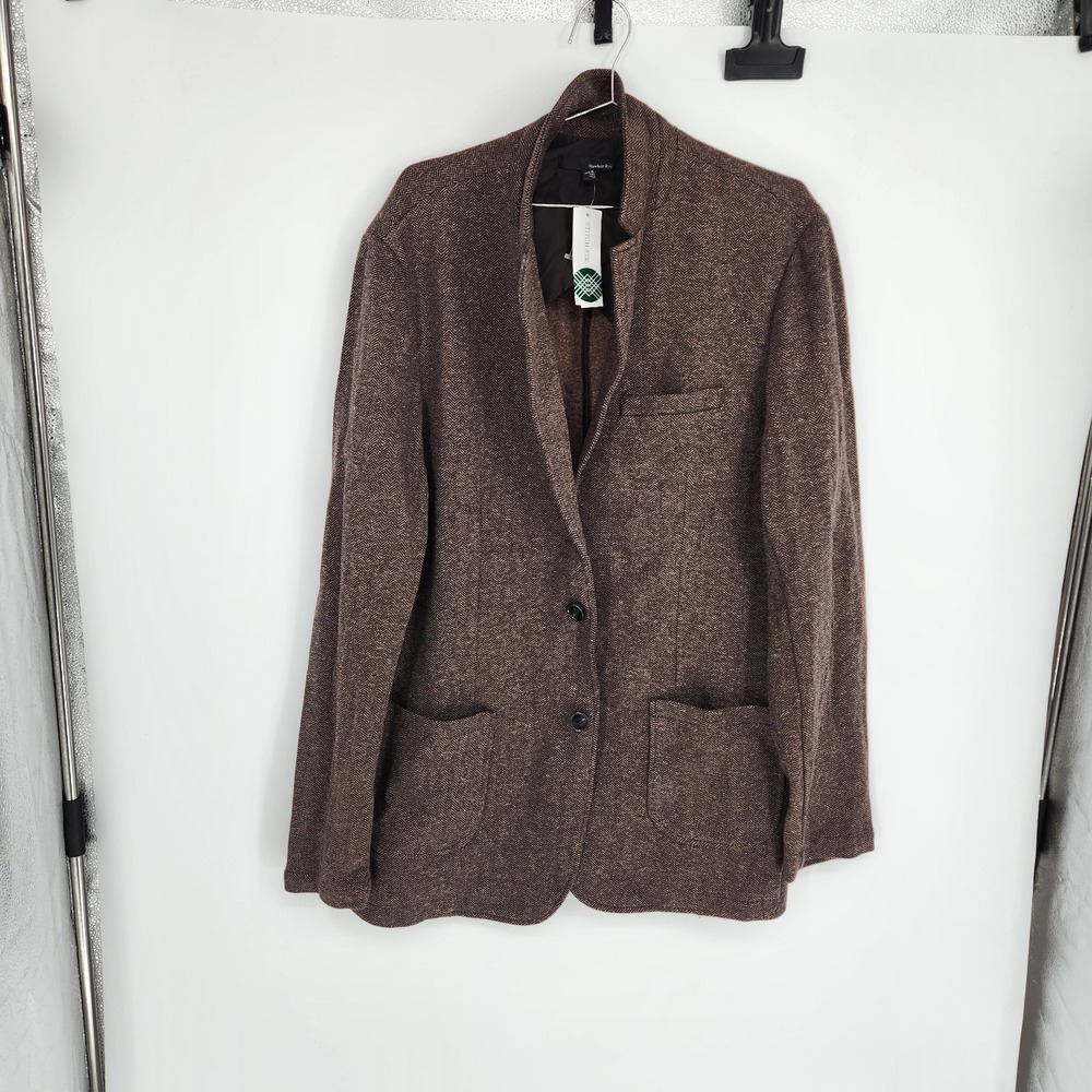Hawker Rye Men's Brown XL Tall Herringbone Knit Sportscoat NWOT